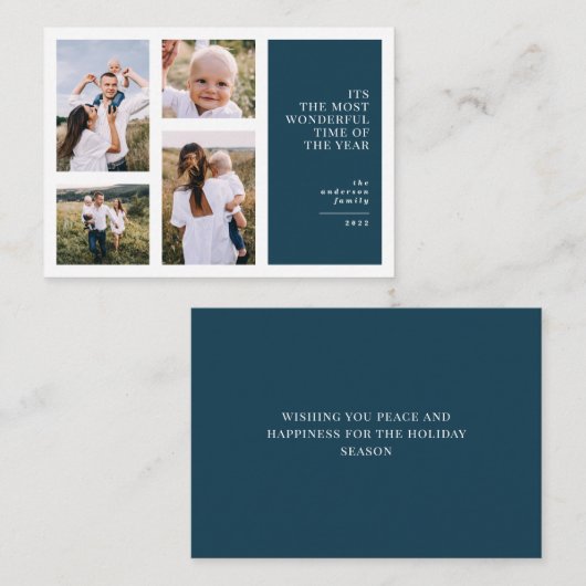 予算で最も素晴らしい時間のクリスマスフォト数々のー ノートカード (正面/裏面)