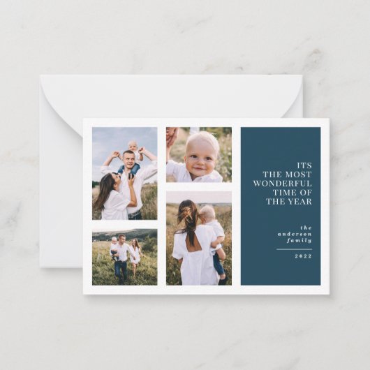 予算で最も素晴らしい時間のクリスマスフォト数々のー ノートカード (正面)