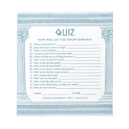 予算で楽しむ引退パーティークイズ ノートパッド