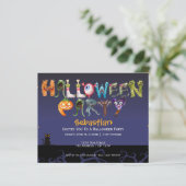 予算で楽しむ ハロウィンパーティー 不気味なタイポグラフィ (スタンド正面)