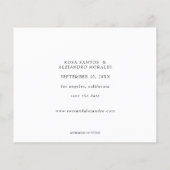 予算で済ませる写真 - 横型のSave the Date チラシ (裏面)