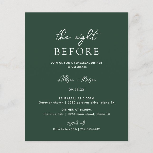 予算で済ませる エメラルドグリーンのリハーサルディナー (正面)