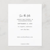 予算で済ませる フォト - 手書き 2 縦型 告知用日付カード チラシ (裏面)