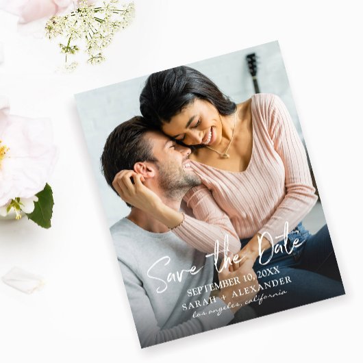 予算で済ませる フォト - 手書き 2 縦型 告知用日付カード チラシ