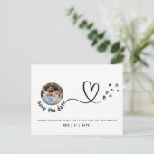 予算で?写真を選択する日付を保存ミニマル ポストカード (スタンド正面)