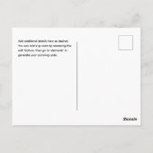 予算で？PHOTOを選択する日付を保存する黒 ポストカード (裏面)