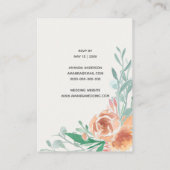 予算とエレガントオリジナルの招待と出欠 名刺 (裏面)