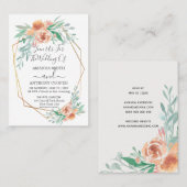 予算とエレガントオリジナルの招待と出欠 名刺 (正面/裏面)