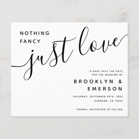 予算なしファンシー愛のみ日付を保存 (正面)