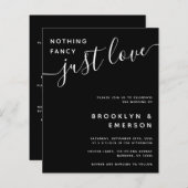 予算なしファンシー詳細結婚式招待状 (正面/裏面)