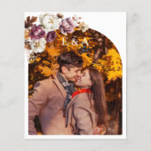 予算なしファンシー | フォト結婚式招待状 (裏面)