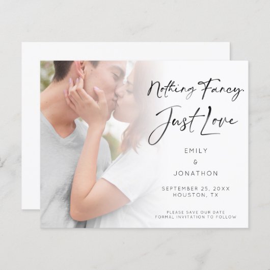 予算なしファンシーJust Love Photo日付を保存 (正面/裏面)