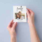 予算に優しいおしゃれなスクリプトで、ついに写真を保存する日を発表 チラシ (手)