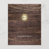 予算に優しいひまわりと木、メイソンジャーを使ったストリングライトのウェディング チラシ (裏面)