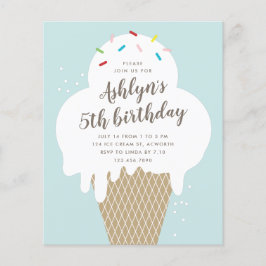 予算に優しいアイスの子供の誕生日パーティーの招待状