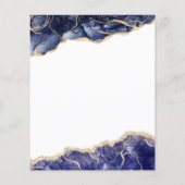 予算に優しいアゲート ネイビーブルー ゴールド ブルー 結婚式 チラシ (裏面)