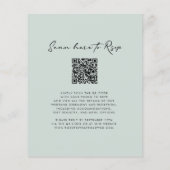 予算に優しいオリーブの枝のモノグラムの結婚式招待状 (裏面)