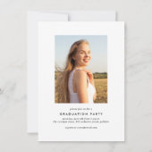 予算に優しいカリグラフィー卒業写真招待状 招待状 (裏面)