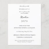 予算に優しいカードのクラス年卒業写真発表 チラシ (裏面)