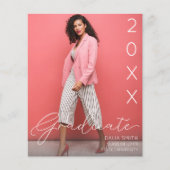 予算に優しいカードのクラス年卒業写真発表 チラシ (正面)