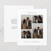 予算に優しいクラシックな結婚式フォトコラージュのお礼 (正面/裏面)