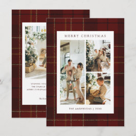 予算に優しいクラシック レッド プラッド 4 写真 クリスマス