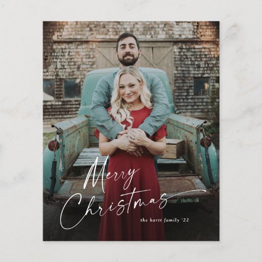 予算に優しいクリスマスカード 写真入り チラシ (正面)