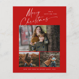 予算に優しいクリスマススクリプト3枚の写真のクリスマスカード