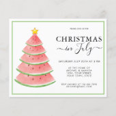 予算に優しいクリスマス・イン・ジュライ・パーティー招待状 (正面)