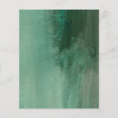 予算に優しいグリーンと花のウェディングシャワー招待状 (裏面)