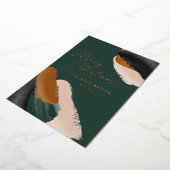 予算に優しいグリーン テラコッタ モダン ミニマル 水彩 箔シーズンカード (回転した状態)