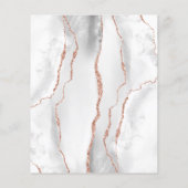 予算に優しいグレーのアゲート ローズゴールド マーブル 結婚式の招待状 (裏面)