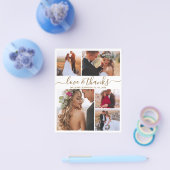 予算に優しいコラージュ エレガント スクリプト 結婚式 お礼 チラシ (シングル)