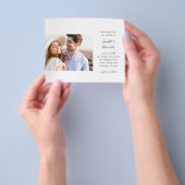 予算に優しいサイドフォトカリグラフィー結婚式 チラシ (手)