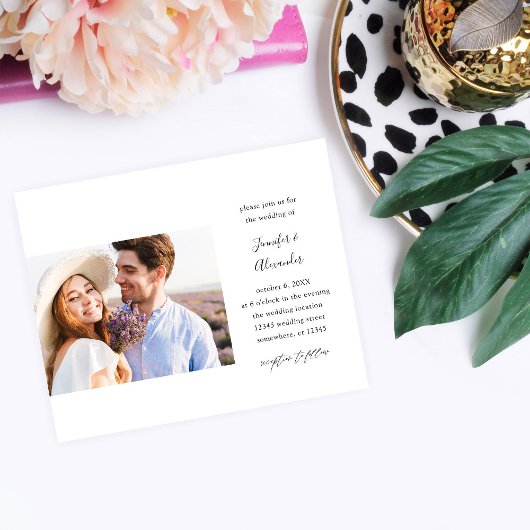 予算に優しいサイドフォトカリグラフィー結婚式 チラシ