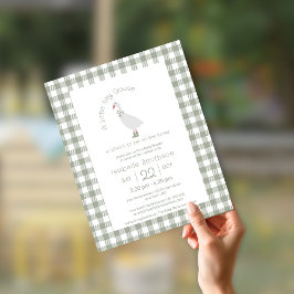 予算に優しいサージグリーンのおかしい小さなガチョウのベビーシャワー