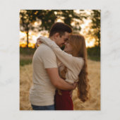 予算に優しいシャンパン調スクリプト写真付き結婚式招待状 (裏面)