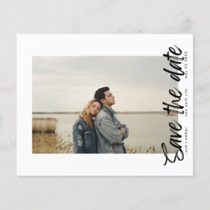 予算に優しいシンプルな写真枠のSave the Date チラシ