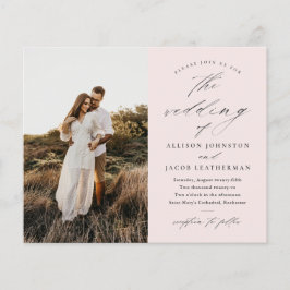 予算に優しいスクリプト写真付き結婚式招待状