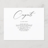 予算に優しいスクリプト写真卒業式招待状 チラシ (裏面)