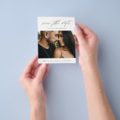 予算に優しいスクリプト写真 Save The Date チラシ (手)