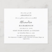 予算に優しいスクリプト モード 名前 フォト 卒業 発表 チラシ (裏面)