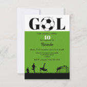 予算に優しいスペインサッカーのバースデーパーティー(どんな年齢でも) 招待状 (正面)