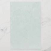 予算に優しいセージグリーンのユーカリの水彩ウェディング (裏面)