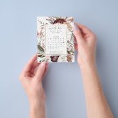 予算に優しいダスティローズのSave The Dateカレンダー チラシ (手)