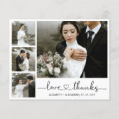 予算に優しいハートスクリプトウェディングサンキューフライヤー チラシ (正面)