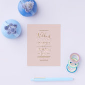 予算に優しいバイリンガル スペイン語と英語のウェディング チラシ (シングル)