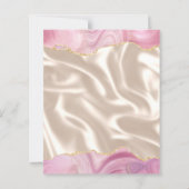 予算に優しいパステルピンクゴールドアゲートアイボリーシルクウェディング (裏面)