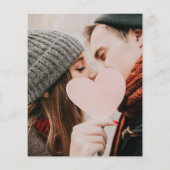 予算に優しいパープルストリングライトの写真付き結婚式招待状 (裏面)