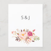 予算に優しいピンクのブッシュの花が咲く花のメニュー - 白 チラシ (裏面)